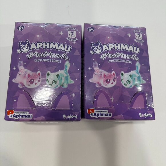 2 Bonkers Toys Aphmau Mystery MeeMeows 6" Plush Toy Litter 4 Celestial - Picture 1 of 6